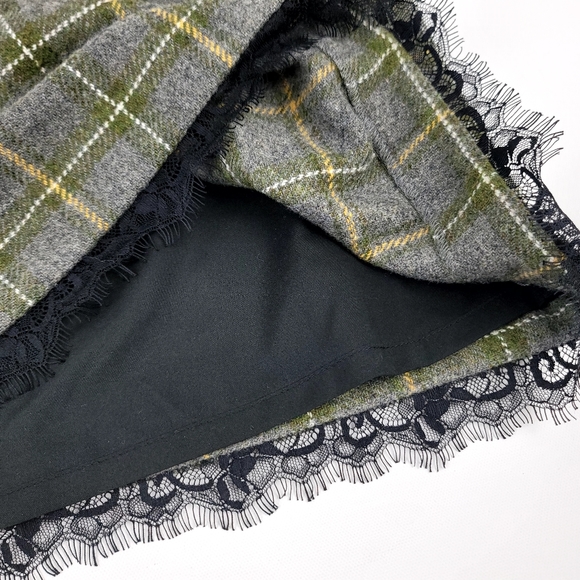 Banana Republic Wool Blend Green Plaid top short sleeve size small - Picture 7 of 12